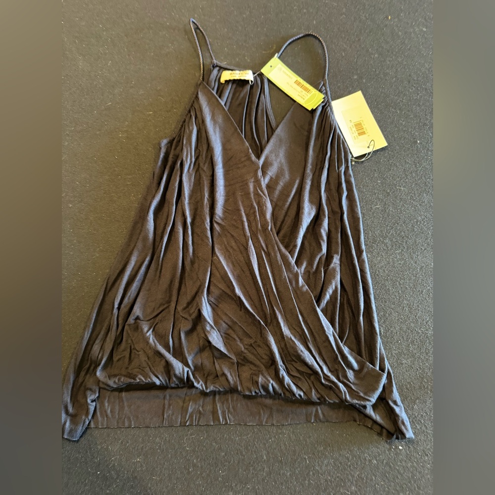 Bailey 44 Black Sleeveless Wrap-Style Tank Top sized XS